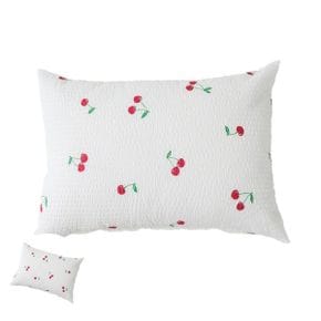 배게덮개 베개덮개 체리 시어서커 여름 베개커버 50x70cm 화이트 베개솜 별매(WFPFPTF)