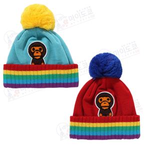 베이프 키즈 비니 BABY MILO PATCH KNIT CAP 2J80-381-002