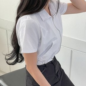 (세일) 투웨이 크롭 카라 집업 G 9082