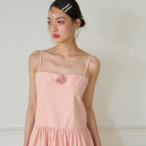 Corsage Mini Slip Dress Peach