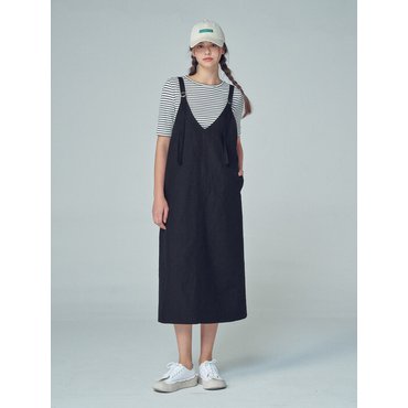 이너프타임 LINEN OVERALL DRESS