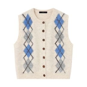 아가일 라운드 버튼업 니트 베스트 DP4VW002A_P407936901