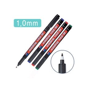 에딩e-142M 1.0mm OHP마카펜유성 -1.0mm 흑청적녹색