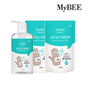 유아 식기세정제 용기500ml+리필400mlx2팩 (용기 제조일자: 19/09/20)