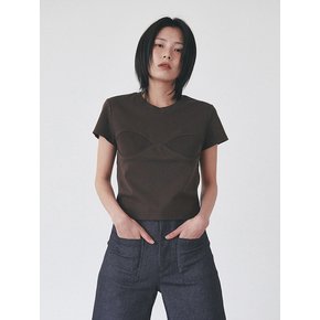 Signature half tee - Brown