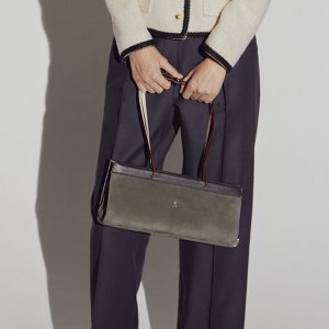 조셉앤스테이시 Diana Suede Shoulder Bag S Khaki