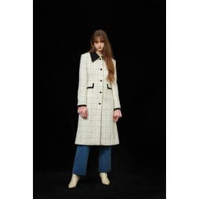 TWEED LINE COAT - IVORY(JF23-C001-IV)