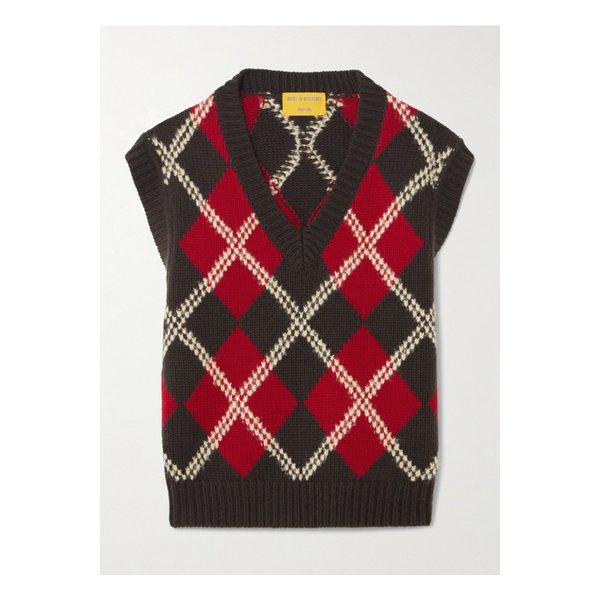 게스트인레지던스 아가일 울 혼방 베스트 레드 46376663162898046