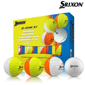 GOLFS [SSG더많이특가][스릭슨] Z-STAR8 XV 버라이어티 디바이드 3피스 골프공 12구 혼합색상 3세트