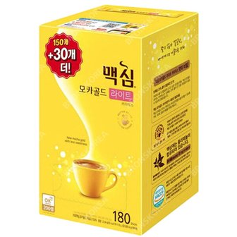  동서 맥심 모카골드 라이트 커피믹스 150T+30T(180T) 일회용스틱