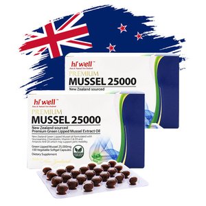 하이웰 뉴질랜드 고함량 초록입홍합25000 100캡슐x2통
