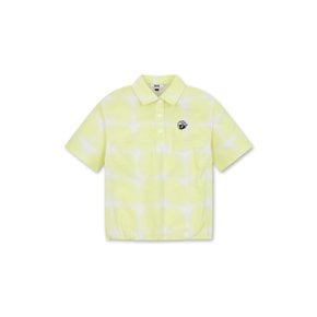 Women Seersucker Lemon Print SS Polo_WWTCM24322YEX