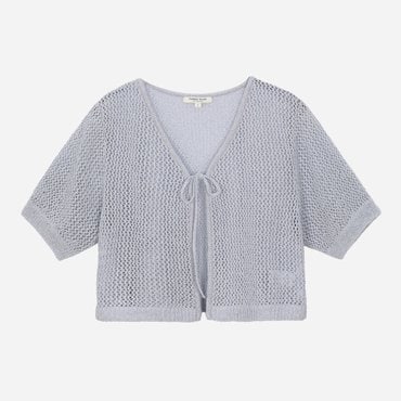 써스데이아일랜드 메탈 스카시 반소매 가디건 (T254MCD251W)