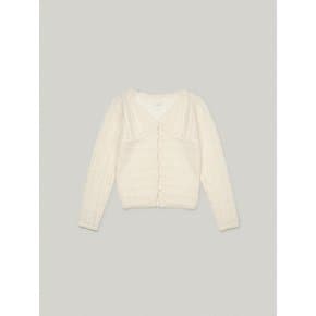 HAIRY CABLE CARDIGAN (IVORY)
