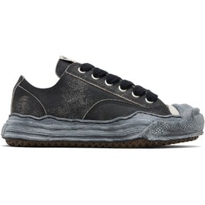블랙 행크 OG 슈링크 가죽 로우탑 스니커즈 A16FW734 BLK/BLK