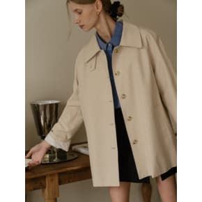 Mac half trench coat(Light beige)