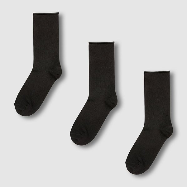 여 모달 롤 장목 양말 3족 J146903401099