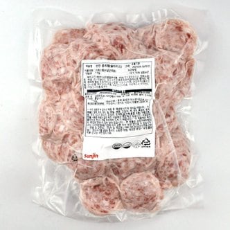  선진FS 국산 돼지고기 84%  촙트햄 슬라이스54 1kg 부대찌개햄 튤립햄