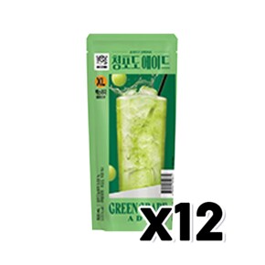 유어스 청포도에이드 XL 아이스파우치음료 500ml x 12개