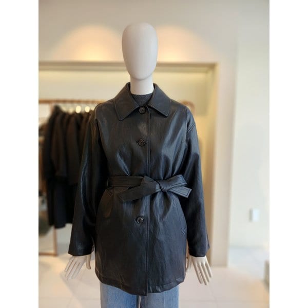 [여주점] 씨씨콜렉트 페이크레더벨티드하프자켓 E261psf151