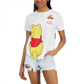 우먼 디즈니 주니어 Winnie 더 Pooh 포켓 크루넥 티셔츠 - 화이트 8795137