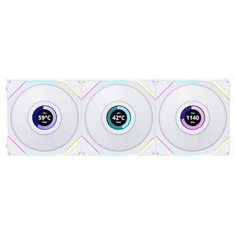 리안리 UNI FAN TL LCD 120 리버스 (컨트롤러/3팩, WHITE)