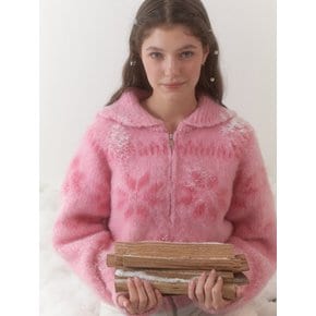 Snowball knit cardigan (pink)