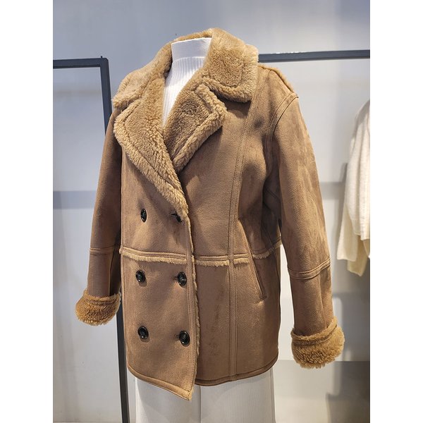 [여주점] 더블 버튼 신세틱 무스탕 자켓(SALEC2561)