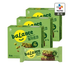 밸런스밀 프로틴바 단백질바 말차초코 38g 4입 x3개(총 12개)