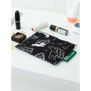 [BFMA P.STUDIO] MIAOW CAT PATTERN ZIPPER POUCH_S