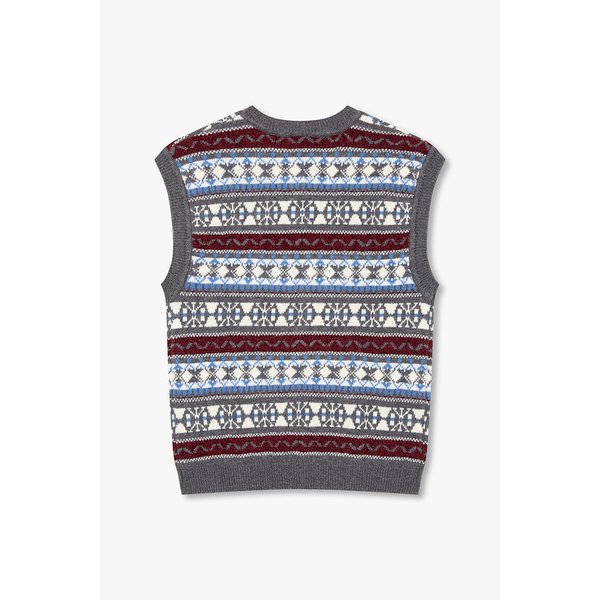 [MEN] 노르딕패턴 브이넥 니트베스트 9155452121081