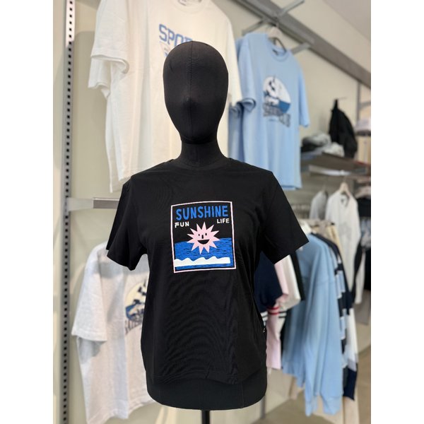 [여주점] FS2RSH2457F BLK 세미크롭 그래픽 티셔츠 여성용반팔티