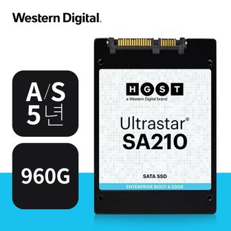 웨스턴디지털 [Western Digital] HGST Ultrastar SSD SA210 960GB /2.5inch /SATA /M.2 /무상5년보증기간