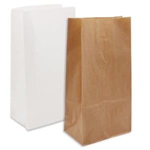 이룸팩 크라프트/흰색 종이봉투(대) 500장 식품 빵 포장 각대봉투