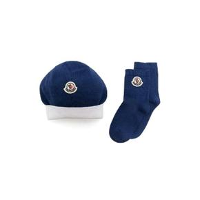 몽클레어 3G00002M1447 763 TRICOT COTTON BEANIE AND SOCKS