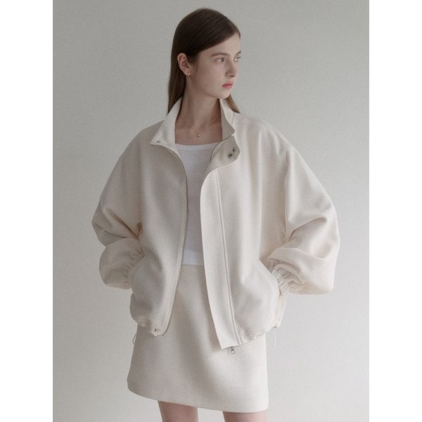 esy half tweed blouson (ivory)