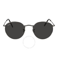 4437700 Ray-Ban Round Metal Antiqued Dark GreyUni Sunglasses