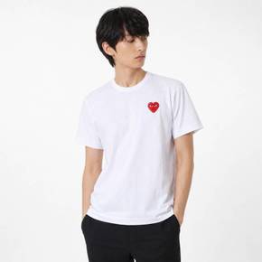 레드 하트 라인스톤 반팔 공용 티셔츠 AX T801 051 2 1730805 AXT8010512