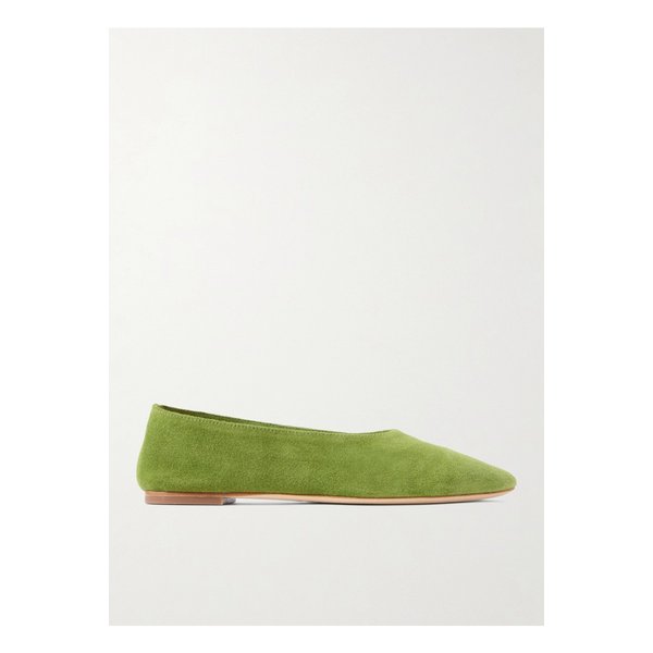 스타우드 알바 스웨이드 발레리나 플랫 그린 46376663162889596