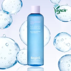 블루 수국 히알루론산 수분 토너 300ml + 히알루론산 수분 세럼 7ml + 히알루론산 수분 크림 5ml
