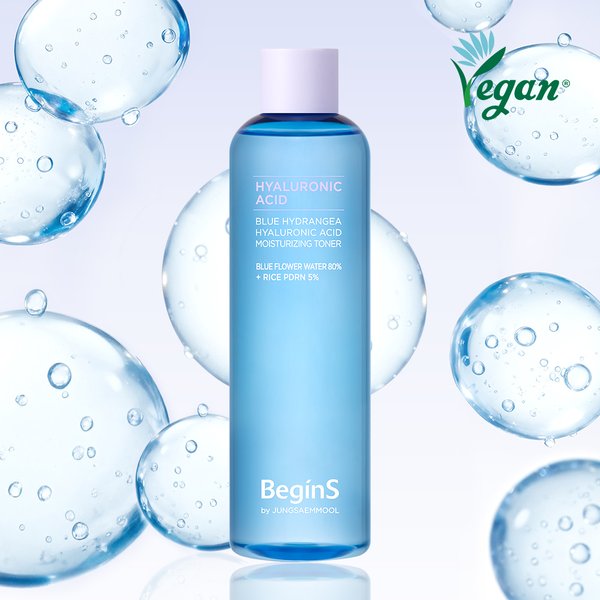 블루 수국 히알루론산 수분 토너 300ml + 히알루론산 수분 마스크 2매