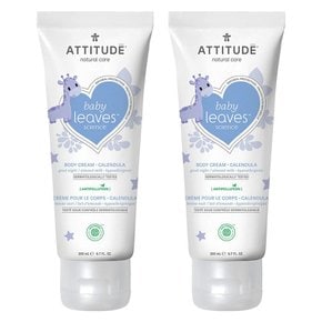 에티튜드 ATTITUDE 베이비 리브즈 사이언스 유아 바디크림 아몬드밀크향 200ml 2개