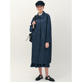 raglan sleeve coat dress_indigo