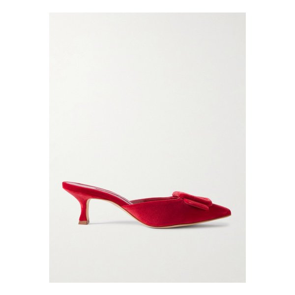 메이세일 버클 벨벳 뮬 50mm 레드 1647597340939185