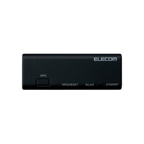 ELECOM WiFi 라우터 무선 LAN 휴대용 300Mbps USB 케이블 포함 WRH-300BK3-S