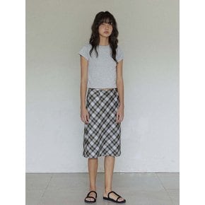 Bias check skirt / Balck