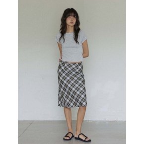 Bias check skirt / Balck