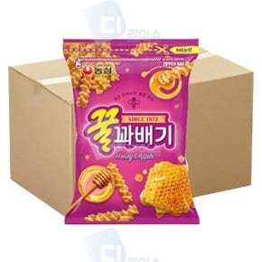 농심 꿀꽈배기 300g 8봉 대용량 봉지과자 간식 스낵 (WABFC6B)