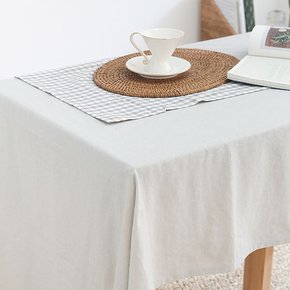 자연 염색 바이오워싱 15수 린넨 식탁보