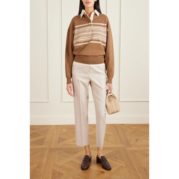 더모트 크롭 울 캐시미어 블렌드 플란넬 스트레이트 팬츠 46376663162953721